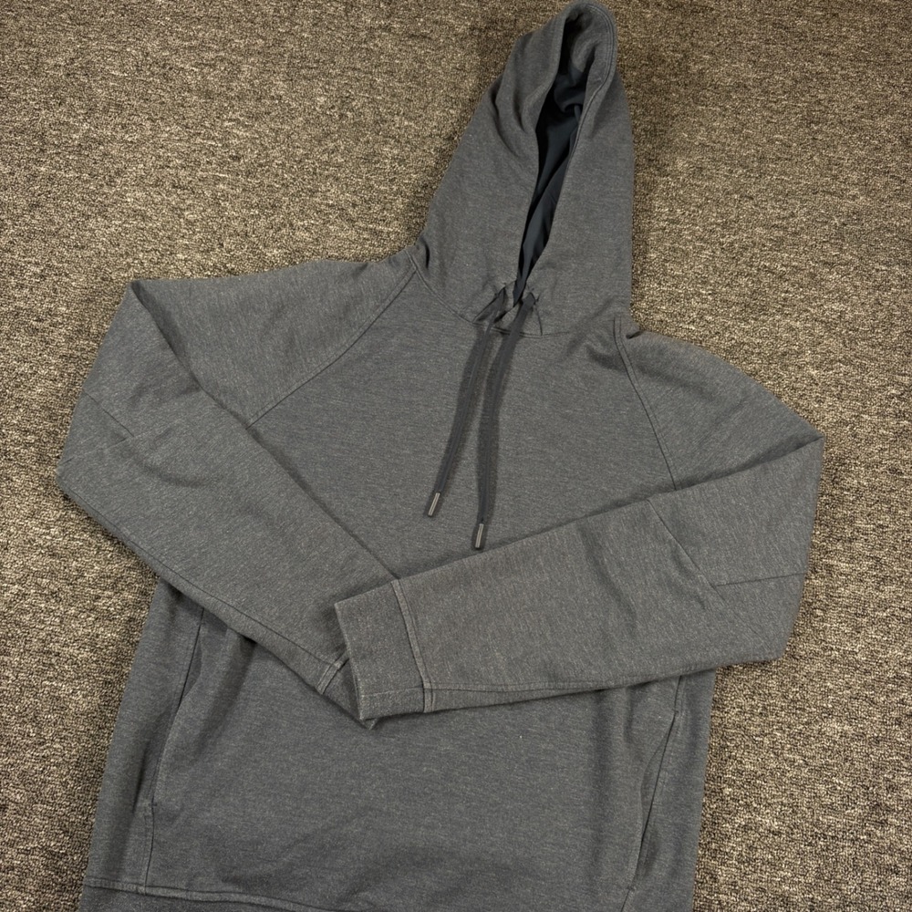 Lululemon City Sweat Pullover Hoodie Mens S Grey Blue Heathered Activewear